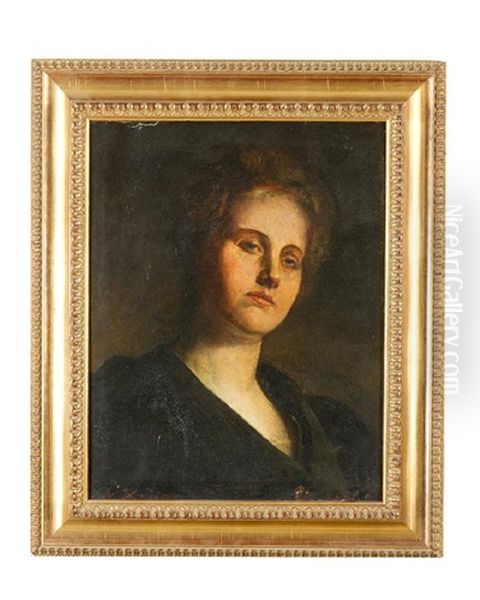 Portrait Of Lady Oil Painting by Nicolaos Xydias Typaldos