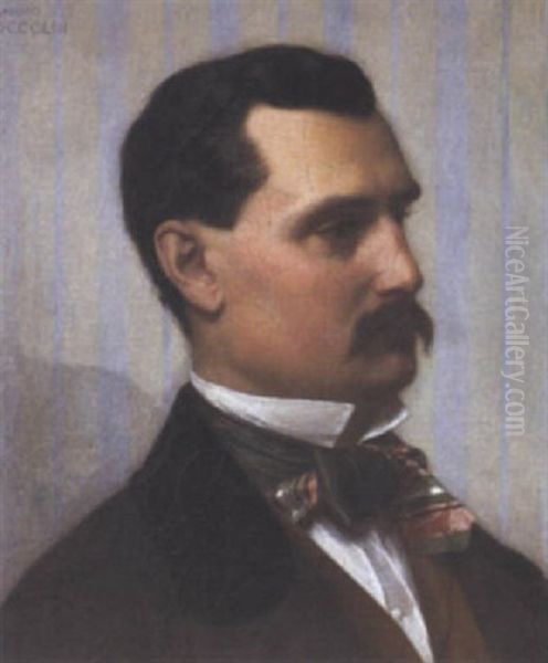 Portrait De Dandy Oil Painting by Gabriel Tyr