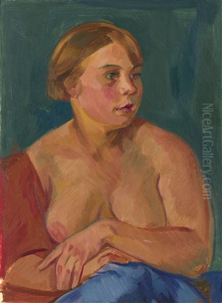 Young Nude Oil Painting by Nikolai Andreevich Tyrsa