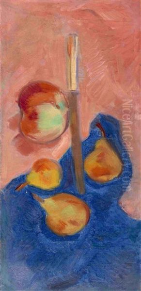 Still Life With Apples And Pears Oil Painting by Nikolai Andreevich Tyrsa