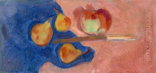 Still Life With Apples And Pears Oil Painting by Nikolai Andreevich Tyrsa