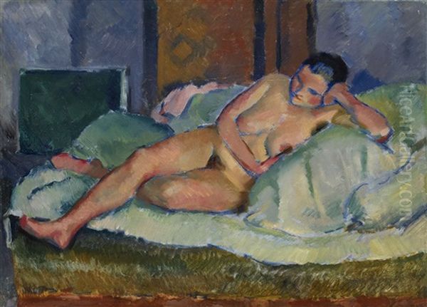 Nude Of The Model Yashel Fonda Oil Painting by Nikolai Andreevich Tyrsa