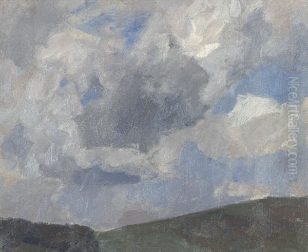 Wolkenstudie Oil Painting by Otto Ubbelohde