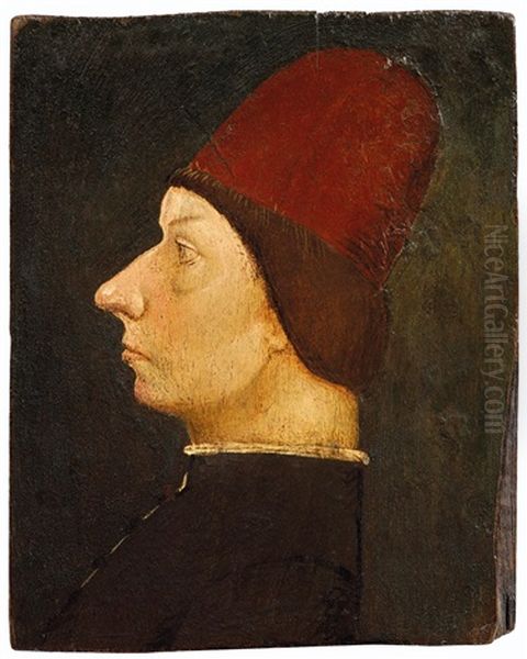 Portrait Of A Man In Profile Oil Painting by Paolo Uccello