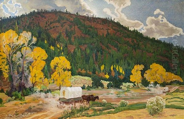 October Oil Painting by Walter Ufer