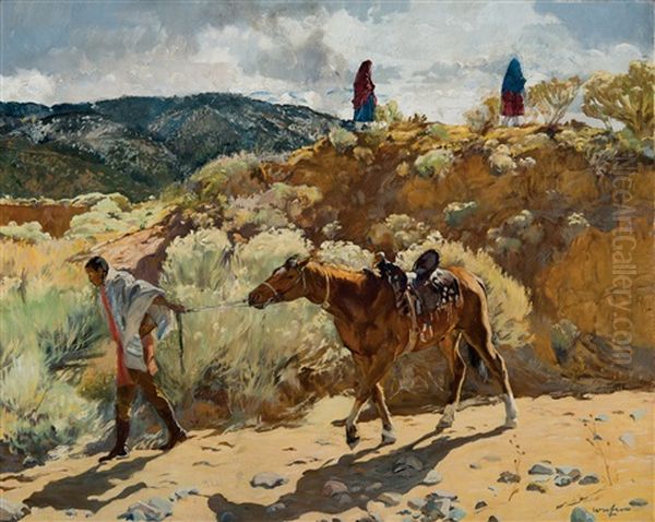 Trailing Homewards Oil Painting by Walter Ufer