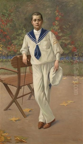 Bildnis Eines Jungen Matrosen Oil Painting by Louis Uhl