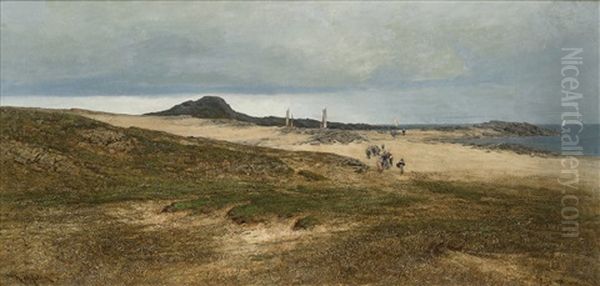 Landskap Fra Jaeren Oil Painting by Nicolai Martin Ulfsten