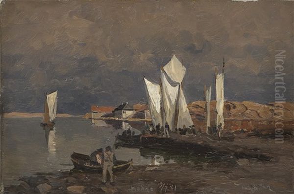 Fra Eikvag Oil Painting by Nicolai Martin Ulfsten