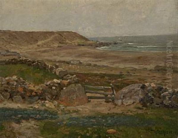 Kystlandskap Pa Jaeren Oil Painting by Nicolai Martin Ulfsten