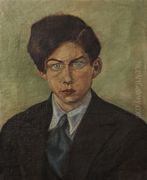 Portrait De Jeune Homme Oil Painting by Paul Ullman