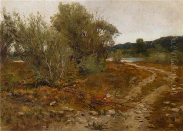 An Der Isar Bei Lenggries Oil Painting by Julius Ullmann