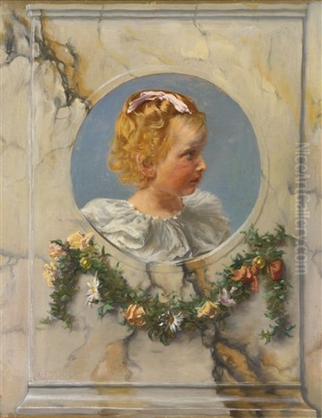 Homage To A Little Girl Oil Painting by Charles Frederick Ulrich