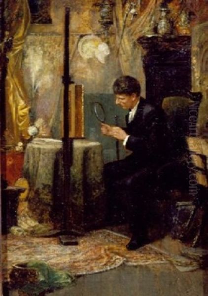 The Connoisseur Oil Painting by Charles Frederick Ulrich