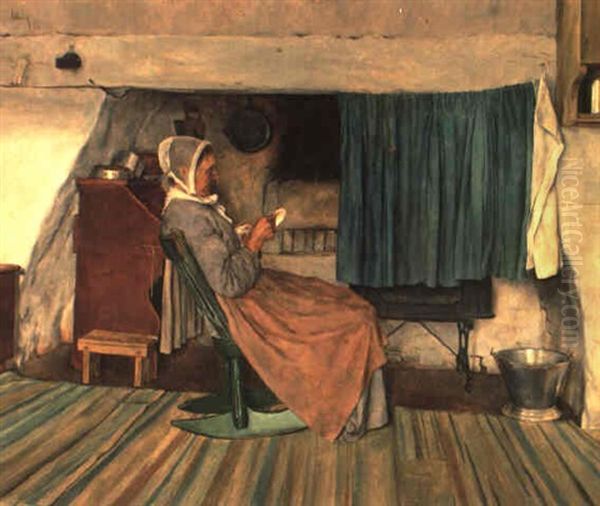 Granny Oil Painting by Charles Frederick Ulrich