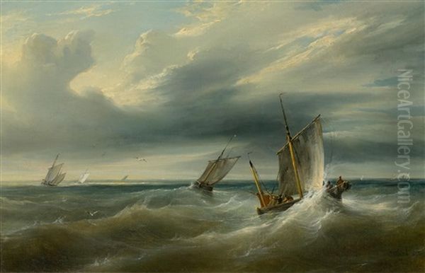 Marine Oil Painting by Johann Jakob Ulrich