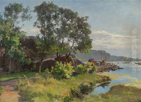 Fra Vrengen, Kjopmannskjaer Oil Painting by Even Ulving