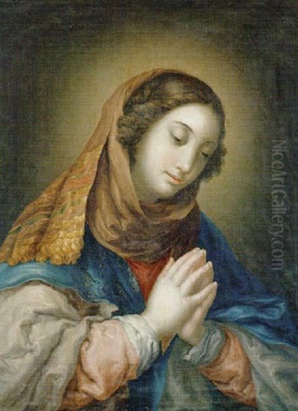 La Virgen Orante Oil Painting by Pedro Antonio Umbert