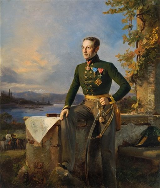 Probably Johann Graf Wratislaw Von Mitrowicz Oil Painting by Ignaz Umlauf