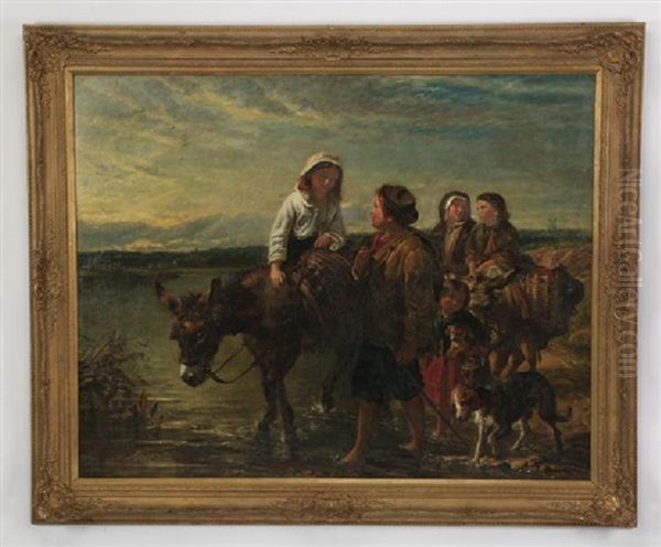 A Traveling Family Oil Painting by William Underhill