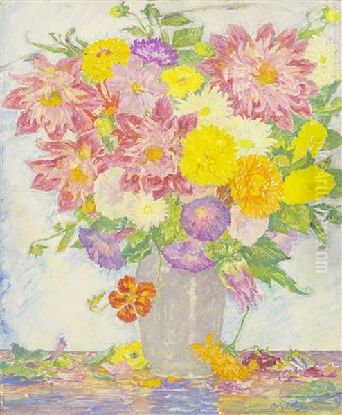 Blumenstilleben Oil Painting by Hans Unger