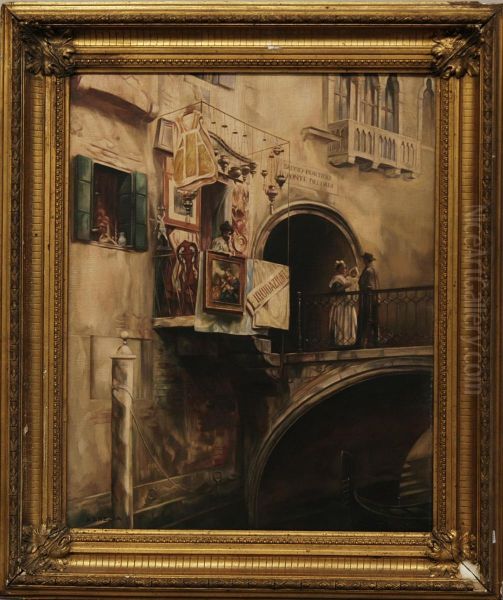 Venezia Oil Painting by F. Brest