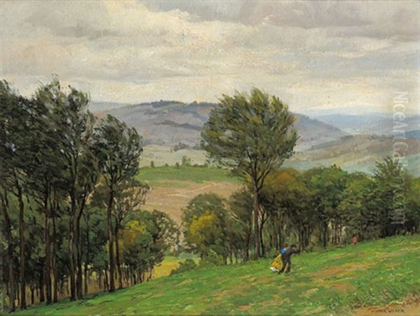 Truber Nachmittag, Satzberg Oil Painting by Viktor Unger