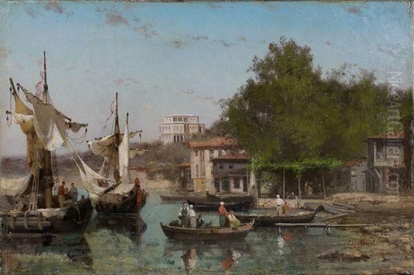 Beicos Sur Le Bosphore Oil Painting by Fabius Germain Brest