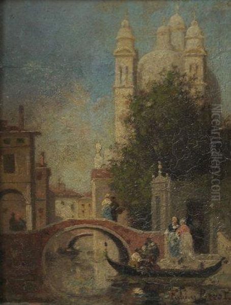 Venise Oil Painting by Fabius Germain Brest