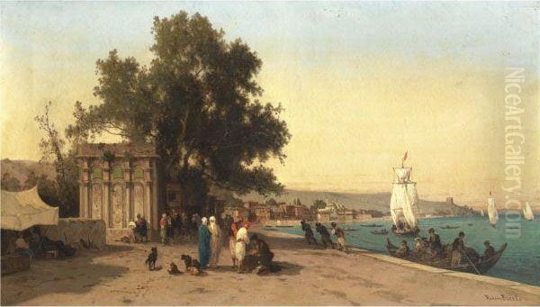 On The Bosphorus Oil Painting by Fabius Germain Brest