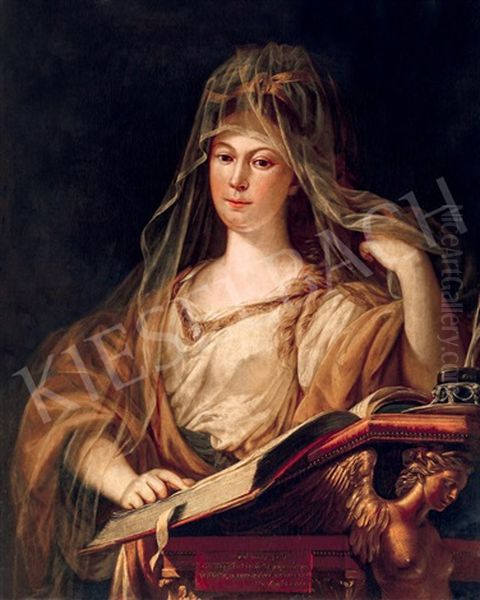 Venus (portrait Of A Noble Woman) Oil Painting by Ignaz Unterberger