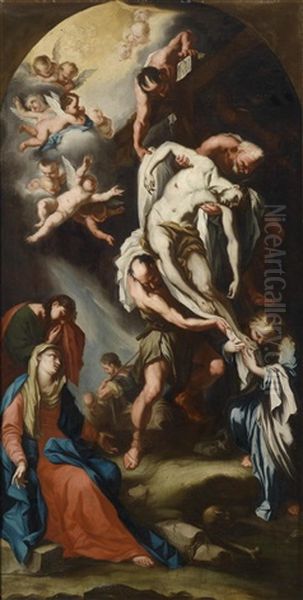 Die Kreuzabnahme Christi Oil Painting by Michelangelo Unterberger