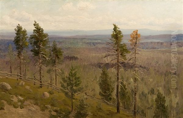 Ural Landscape Oil Painting by Alexander Denisov Uralsky