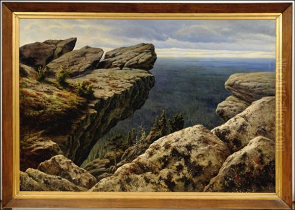 Polydov Stone (northern Ural) Oil Painting by Alexander Denisov Uralsky