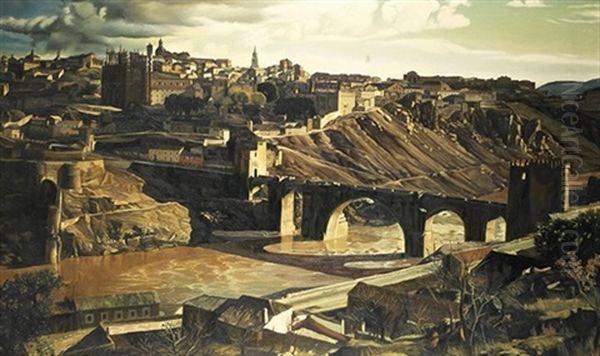 Vista De Toledo Oil Painting by Pablo De Uranga