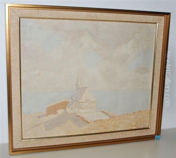 Kapelle Auf Einer Anhohe Uber Dem Meer Oil Painting by Hermann Urban