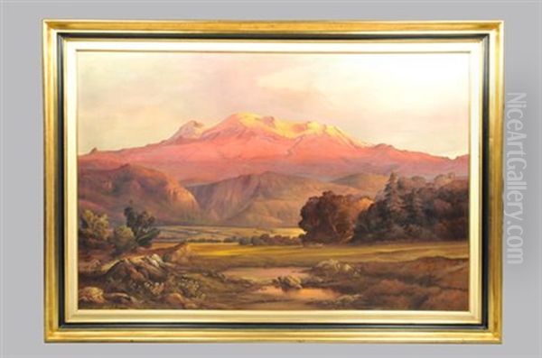 Vista Del Iztaccihuatl Oil Painting by Francisco Urbina