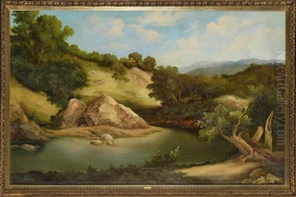 Paisaje (+ Chalco Roca; 2 Works) Oil Painting by Francisco Urbina