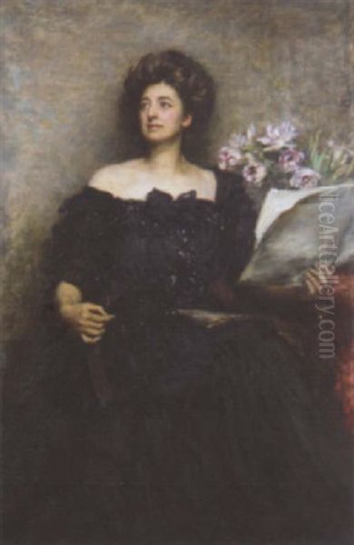 Portrait Of Mrs. Harben Oil Painting by Walter Chamberlain Urwick