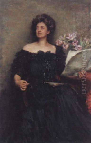 Portrait Of Mrs. Harben Oil Painting by Walter Chamberlain Urwick