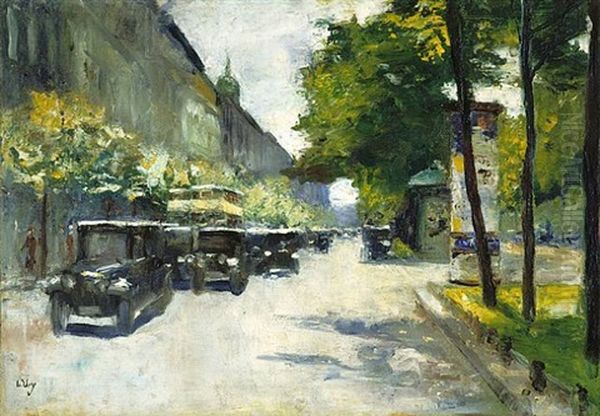 A Worcestershire Hop-garden Oil Painting by Lesser Ury