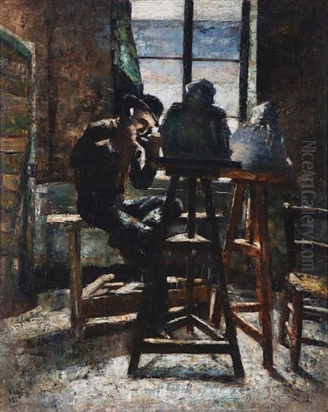 Bildhaueratelier Oil Painting by Lesser Ury