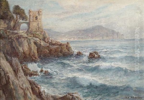 Mediterrane Kustenlandschaft Oil Painting by Max Usadel