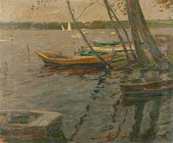 An Der Havel Oil Painting by Max Uth