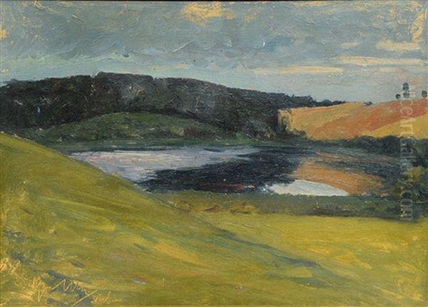 Markische Landschaft Oil Painting by Max Uth