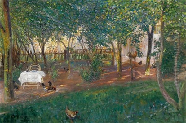 Sonnendurchfluteter Garten Oil Painting by Max Uth