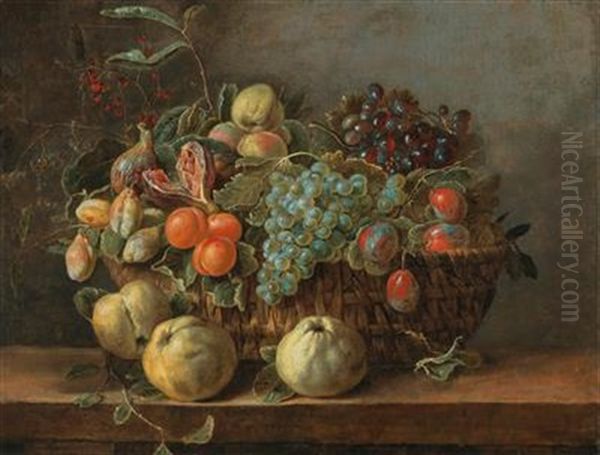 Still Life Of Fruit Oil Painting by Adriaen van Utrecht