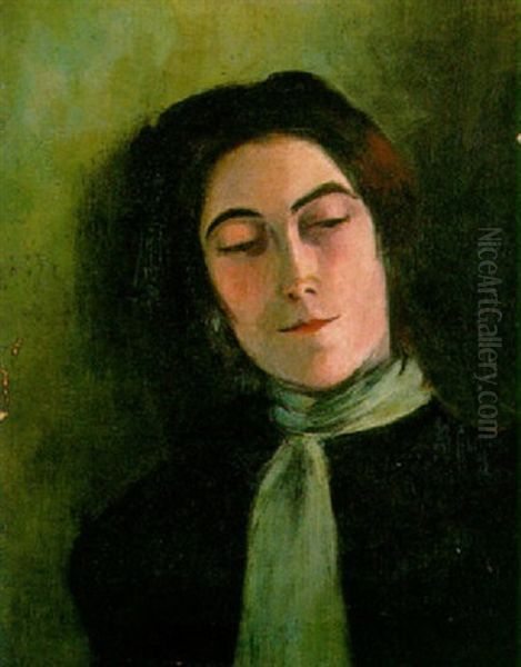 Portrait De Suzanne Valdon Oil Painting by Miguel Utrillo