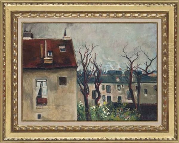 12 Rue Cortot, Paris Oil Painting by Andre Utter