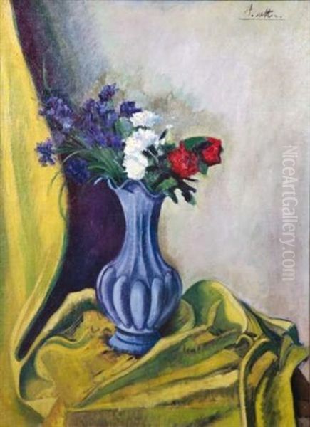 Fleurs Oil Painting by Andre Uttes